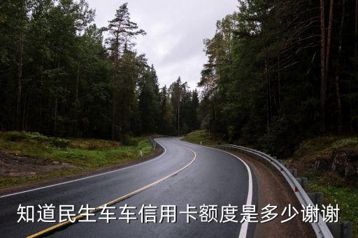 知道民生车车信用卡额度是多少谢谢