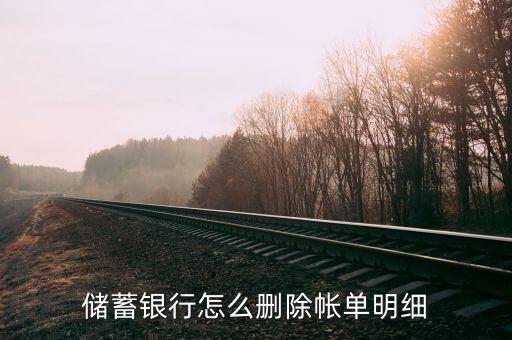 储蓄银行怎么删除帐单明细