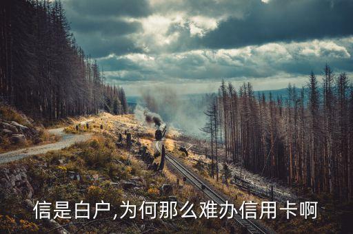 信是白户,为何那么难办信用卡啊