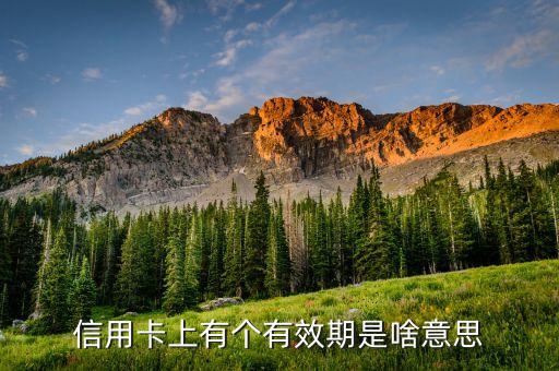 信用卡上有个有效期是啥意思