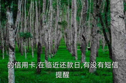 的信用卡,在临近还款日,有没有短信提醒