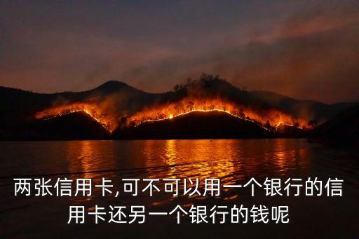 两张信用卡,可不可以用一个银行的信用卡还另一个银行的钱呢