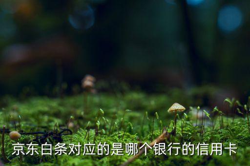 京东白条对应的是哪个银行的信用卡