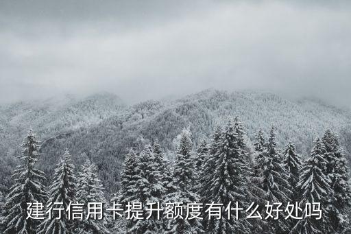 信用卡提额的重要性是什么，建行信用卡提升额度有什么好处吗