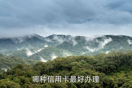 哪种信用卡最好办理
