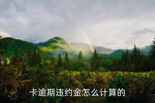 卡逾期违约金怎么计算的