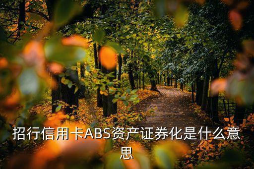 信用卡被证券化是什么意思，招行信用卡ABS资产证券化是什么意思