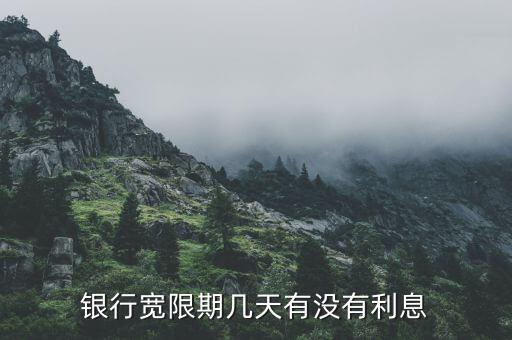 银行宽限期几天有没有利息