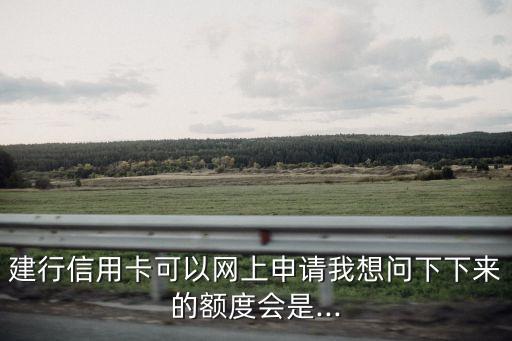 建行信用卡可以网上申请我想问下下来的额度会是...