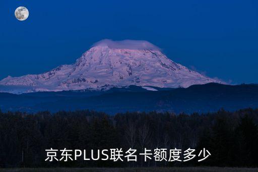 京东PLUS联名卡额度多少