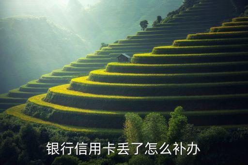 银行信用卡丢了怎么补办