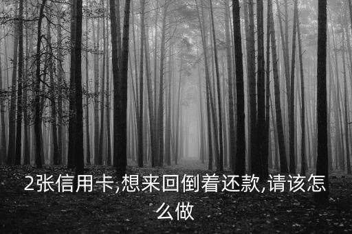 2张信用卡,想来回倒着还款,请该怎么做