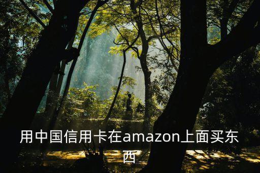 用中国信用卡在amazon上面买东西