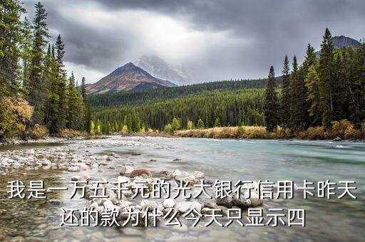 我是一万五千元的光大银行信用卡昨天还的款为什么今天只显示四