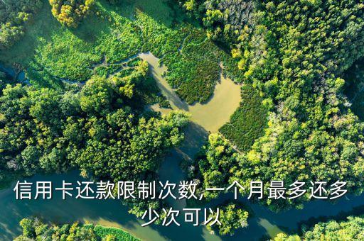 信用卡还款限制次数,一个月最多还多少次可以