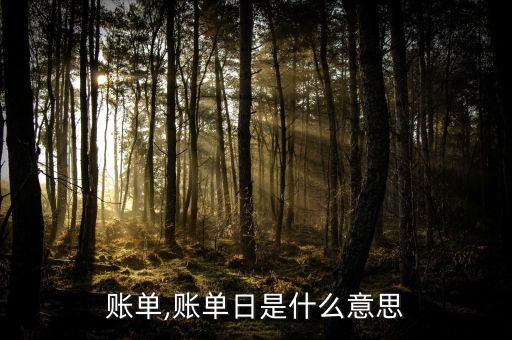 账单,账单日是什么意思