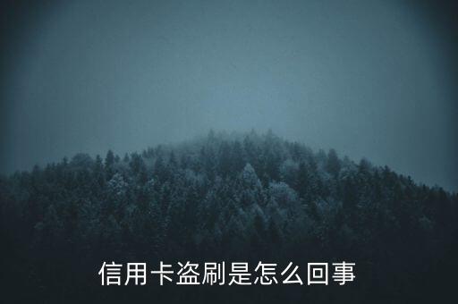信用卡盗刷是怎么回事