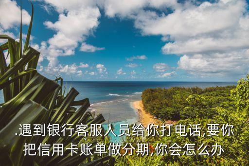 .遇到银行客服人员给你打电话,要你把信用卡账单做分期,你会怎么办