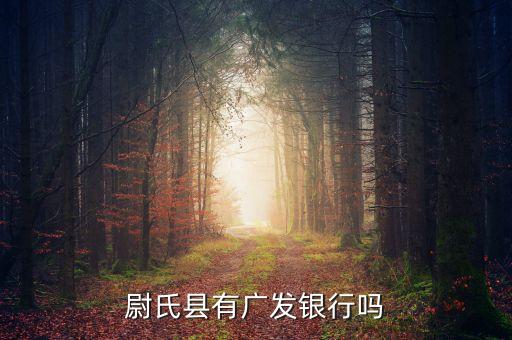 尉氏县有广发银行吗