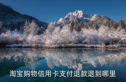 淘宝购物信用卡支付退款退到哪里