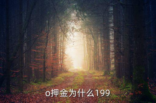 o押金为什么199