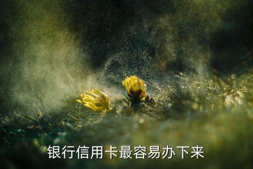 银行信用卡最容易办下来