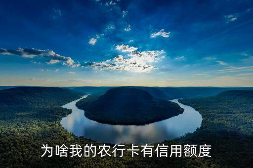 为啥我的农行卡有信用额度
