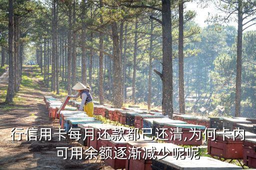行信用卡每月还款都已还清,为何卡内可用余额逐渐减少呢呢