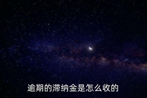 逾期的滞纳金是怎么收的
