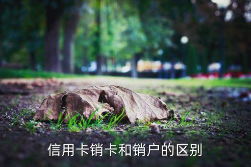 信用卡销卡和销户的区别