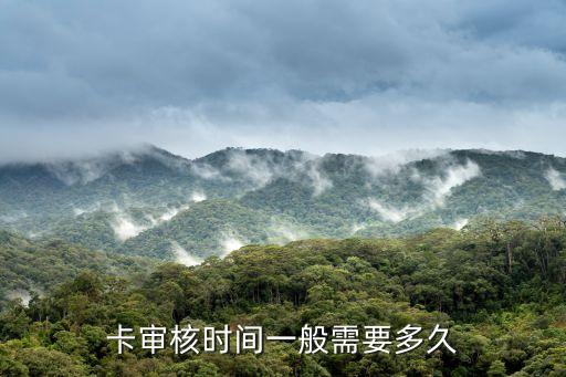 卡审核时间一般需要多久