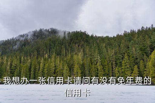 什么信用卡免费申请，我想办一张信用卡请问有没有免年费的信用卡