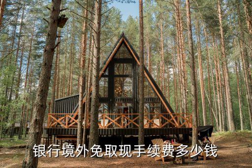 银行境外免取现手续费多少钱