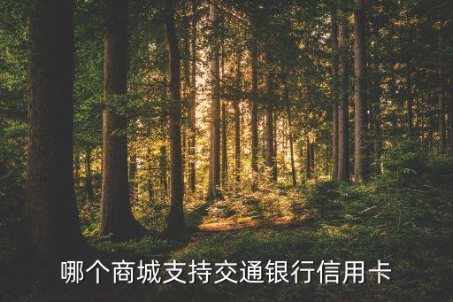 哪个商城支持交通银行信用卡