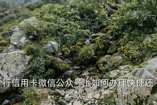 行信用卡微信公众号上如何办理快捷还款
