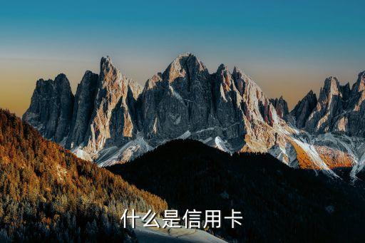 什么是信用卡