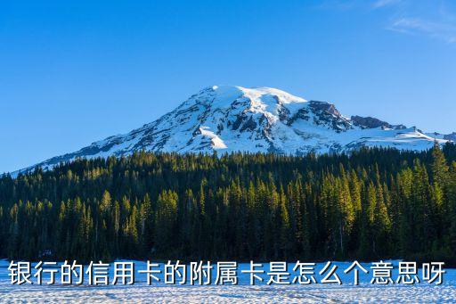 银行的信用卡的附属卡是怎么个意思呀