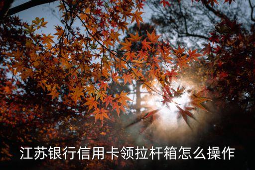 江苏银行信用卡领拉杆箱怎么操作