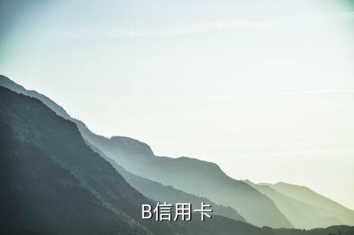 B信用卡