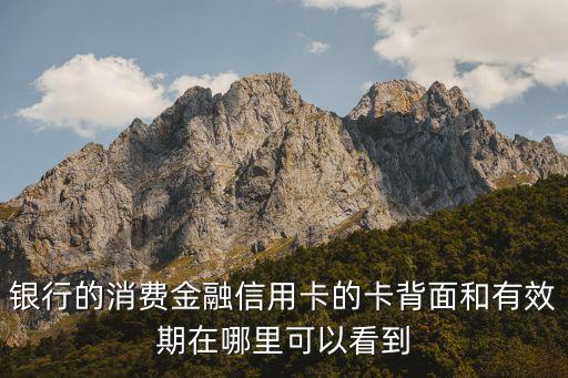 银行的消费金融信用卡的卡背面和有效期在哪里可以看到