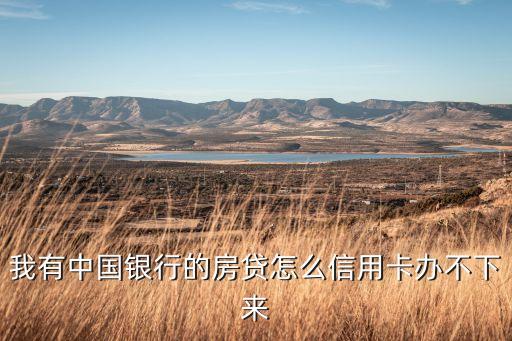 我有中国银行的房贷怎么信用卡办不下来