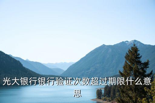 光大银行银行验证次数超过期限什么意思