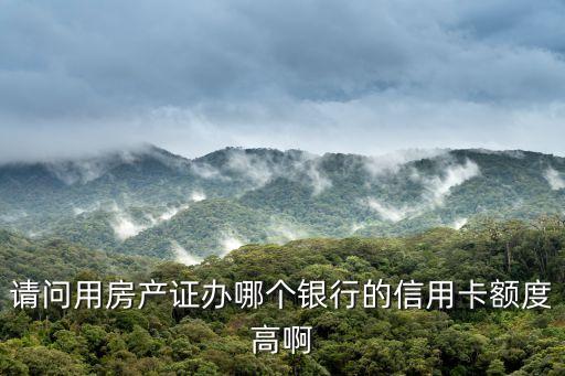 请问用房产证办哪个银行的信用卡额度高啊