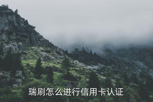 瑞刷怎么进行信用卡认证
