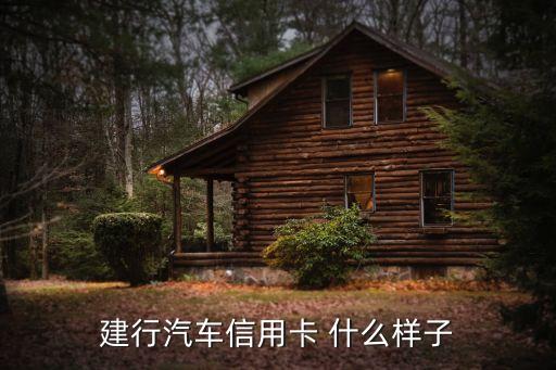 建行汽车信用卡 什么样子