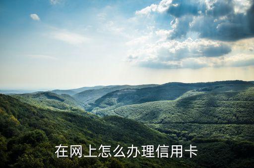 在网上怎么办理信用卡