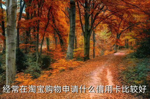 经常在淘宝购物申请什么信用卡比较好