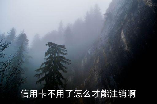 信用卡不用了怎么才能注销啊