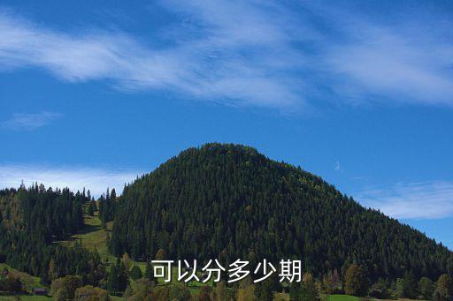 可以分多少期