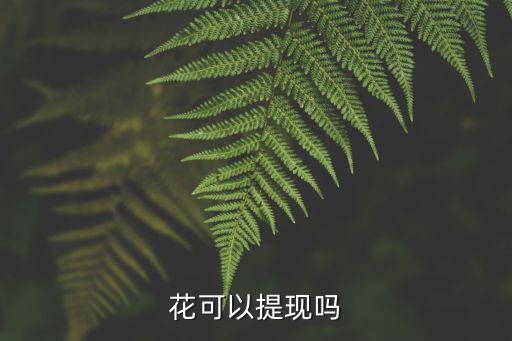 花可以提现吗